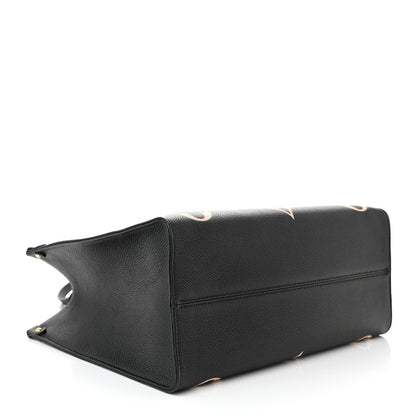 Louis Vuitton LOUIS VUITTON Empreinte Monogram Giant Onthego MM Black Beige 4 of 9