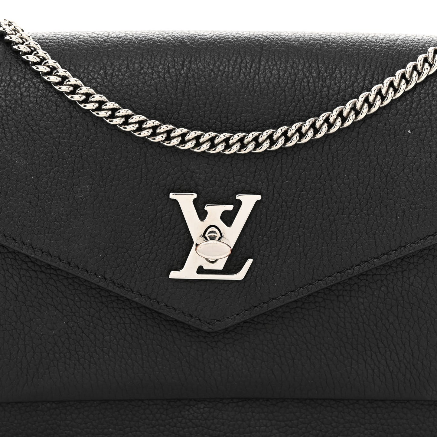 Soft Calfskin My Lockme Chain Pochette Black