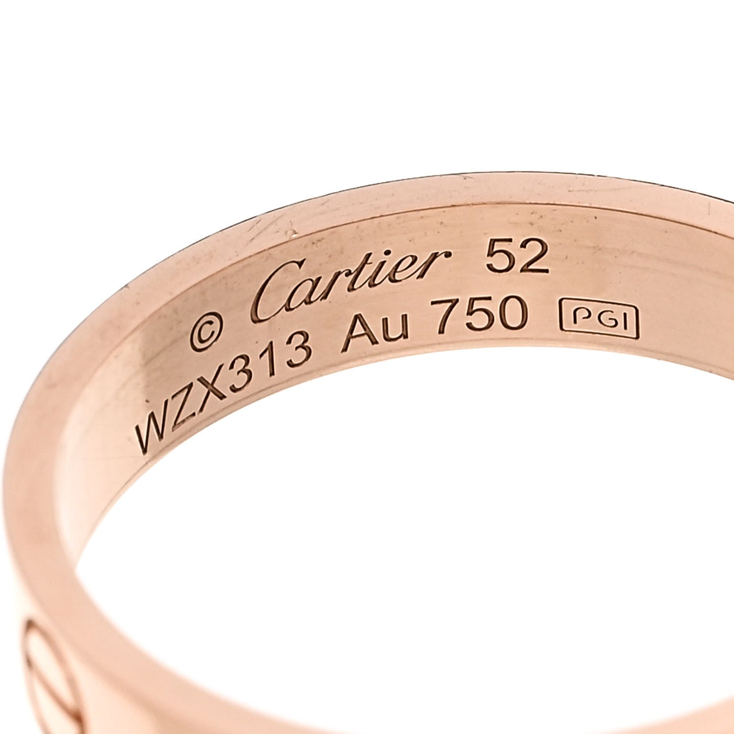 Cartier 18K Pink Gold 3.5mm LOVE Wedding Band Ring 52 6 4 of 5