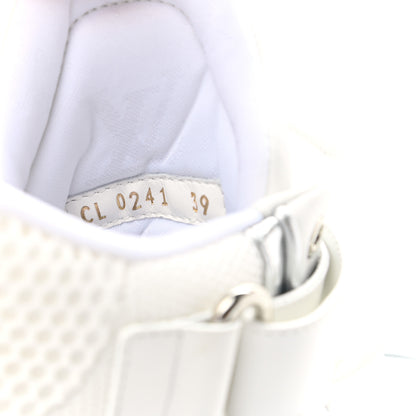 Louis Vuitton Metallic Calfskin Embossed Monogram Boombox Sneakers 39 White Silver 8 of 10