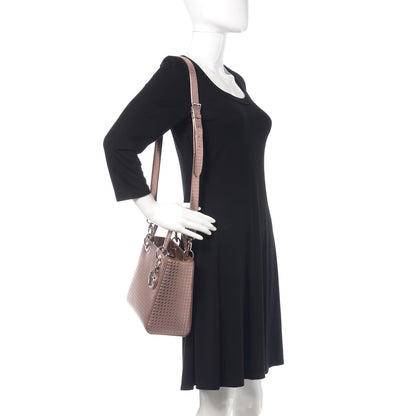 Christian Dior Metallic Patent Micro-Cannage Medium Lady Dior Pink 2 of 11