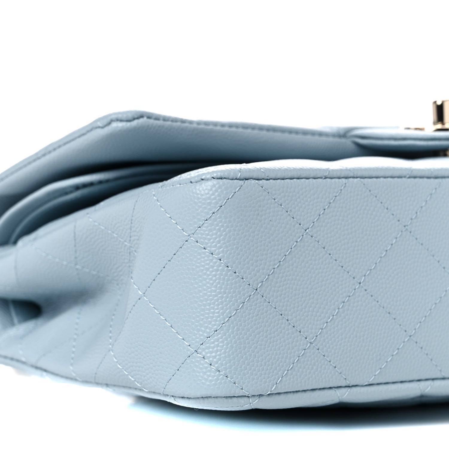 Chanel Caviar Quilted Medium Double Flap Light Blue 7 of 9