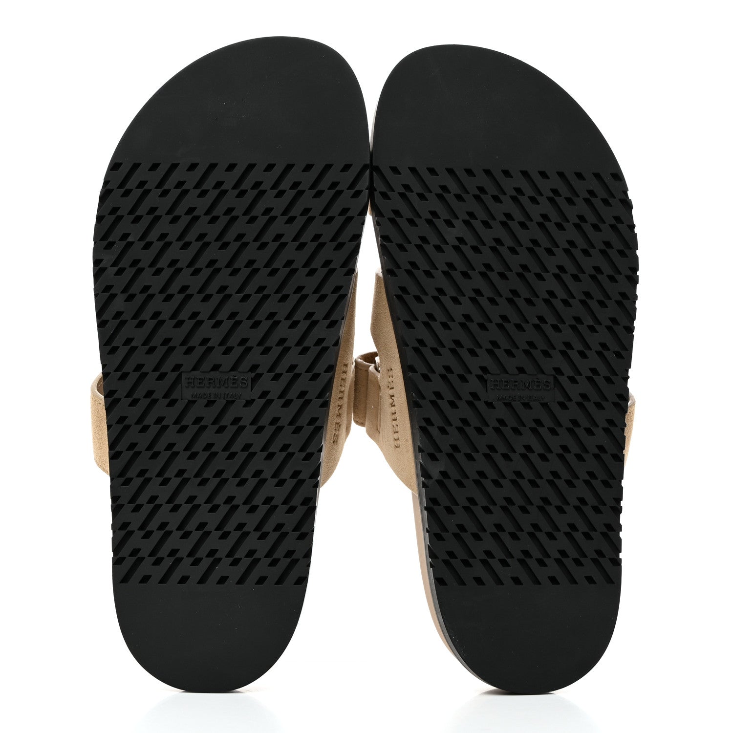 Hermes Suede Goatskin Womens Chypre Sandals 38.5 Beige Argile 5 of 9