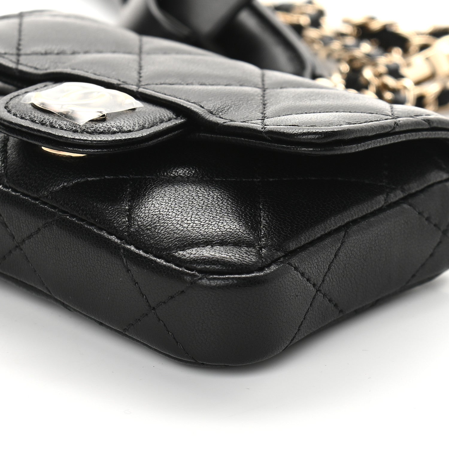 Chanel Lambskin Quilted Mini Flap Belt Bag Black 9 of 9