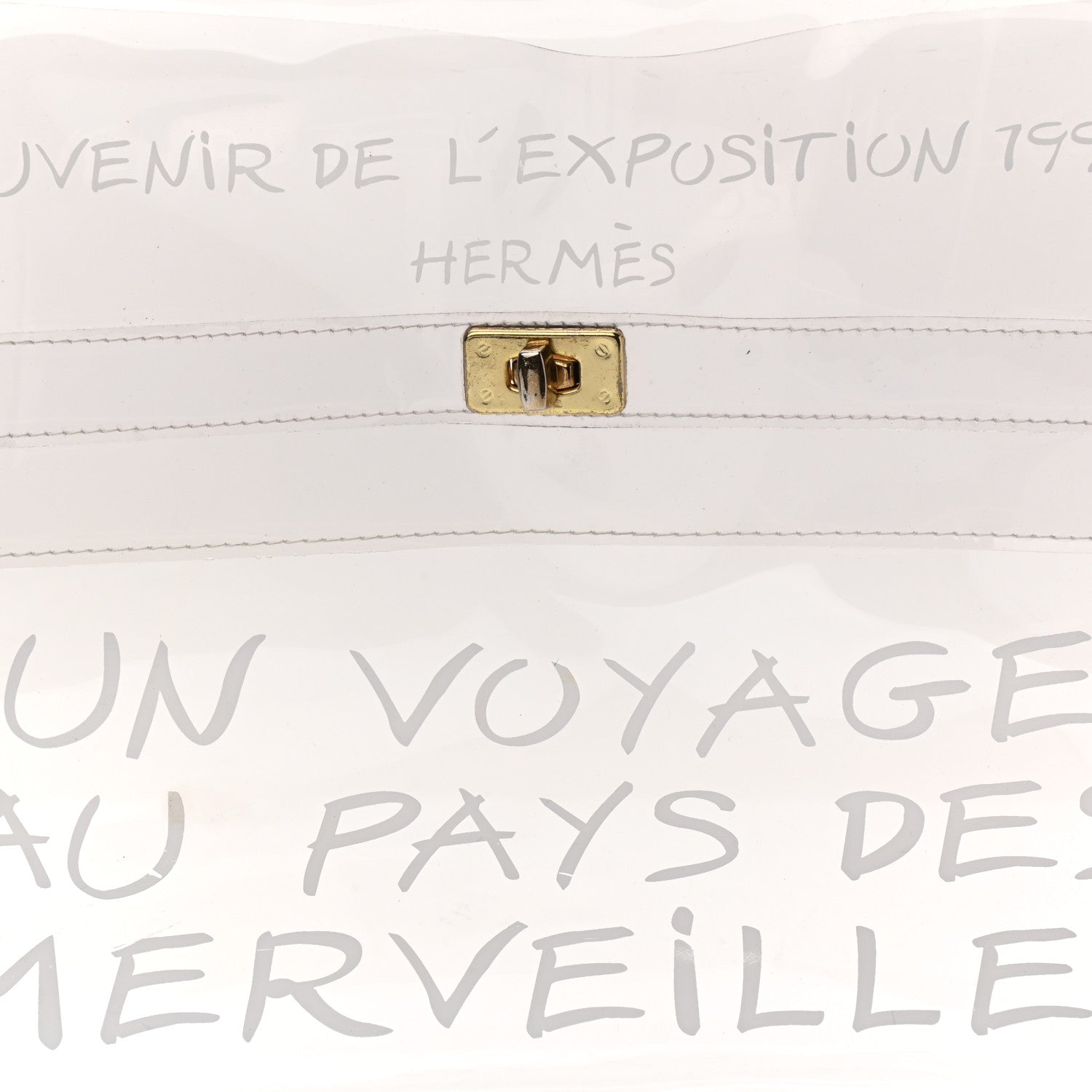 Hermes Vinyl Souvenir De L'Exposition Kelly Transparent 6 of 11