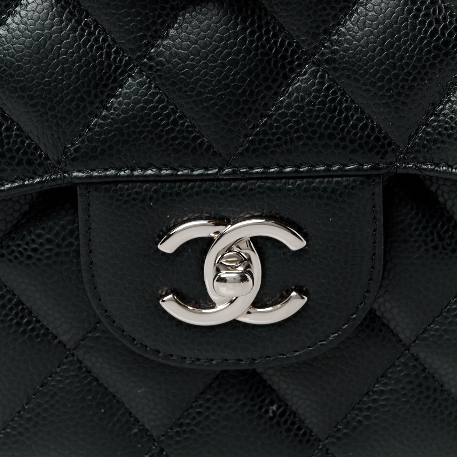 Chanel Caviar Quilted Jumbo Double Flap Black 9 of 12