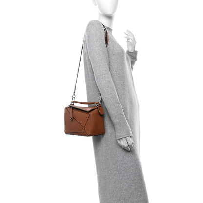 Loewe Grained Calfskin Small Puzzle Bag Tan 2 of 10