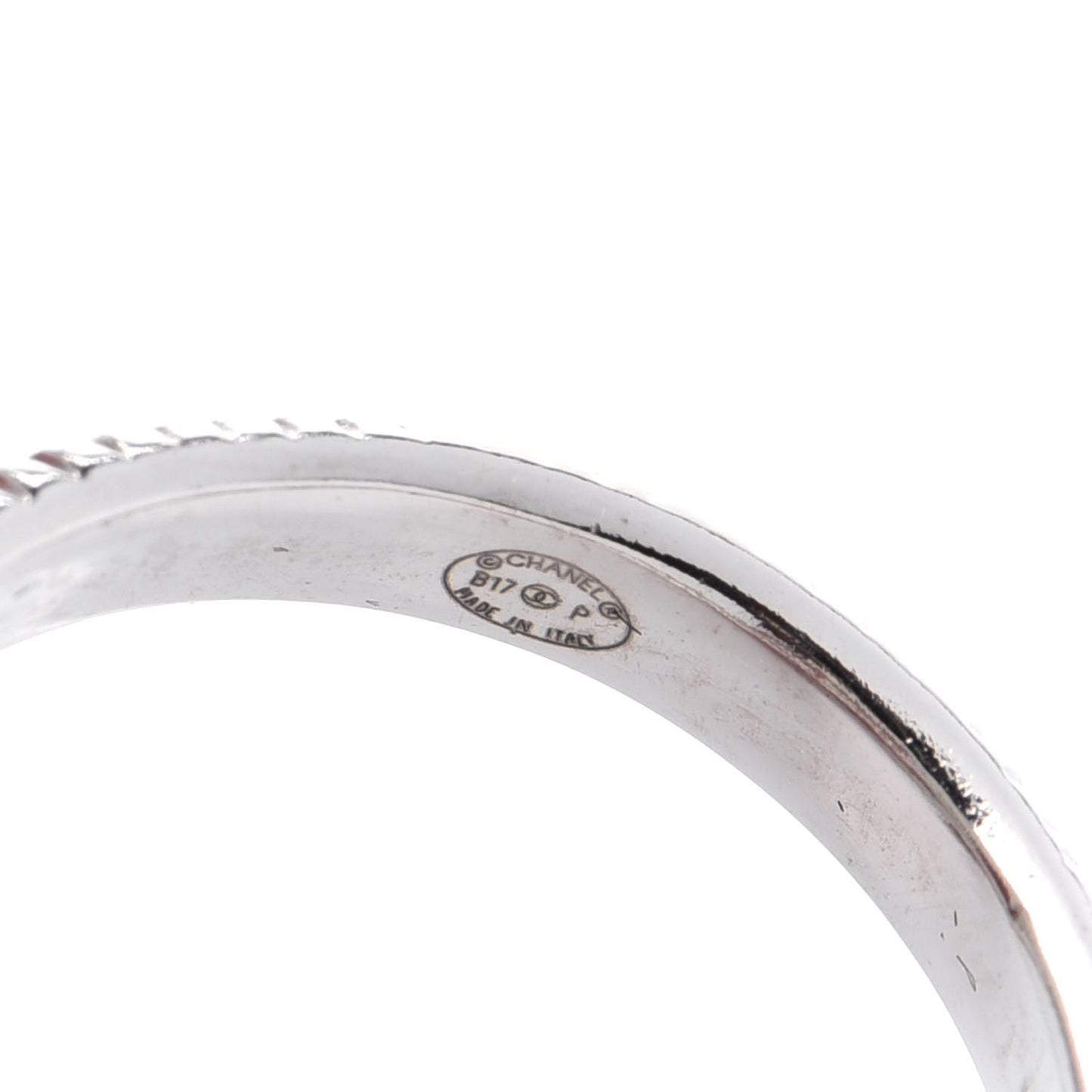 Crystal CC Ring 6 Silver Black