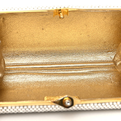 Judith Leiber Swarovski Crystal Minaudiere Clutch Gold 4 of 11