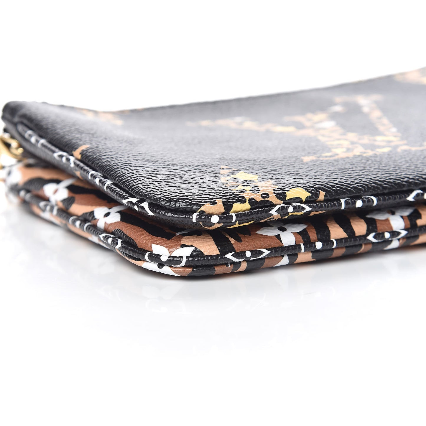 Monogram Giant Jungle Pochette Double Zip Black