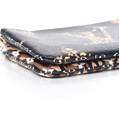Louis Vuitton Monogram Giant Jungle Pochette Double Zip Black 8 of 10