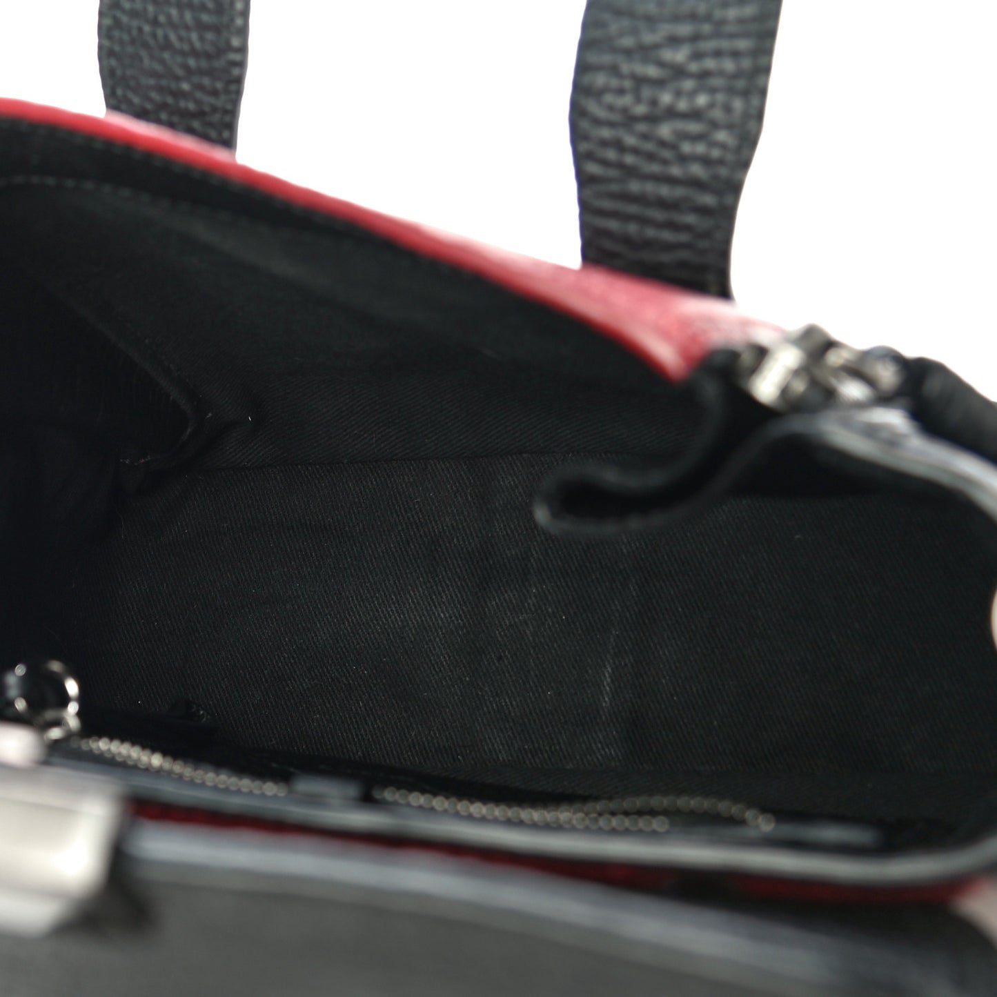 Textured Calfskin Mini Pashli Satchel Crimson Black