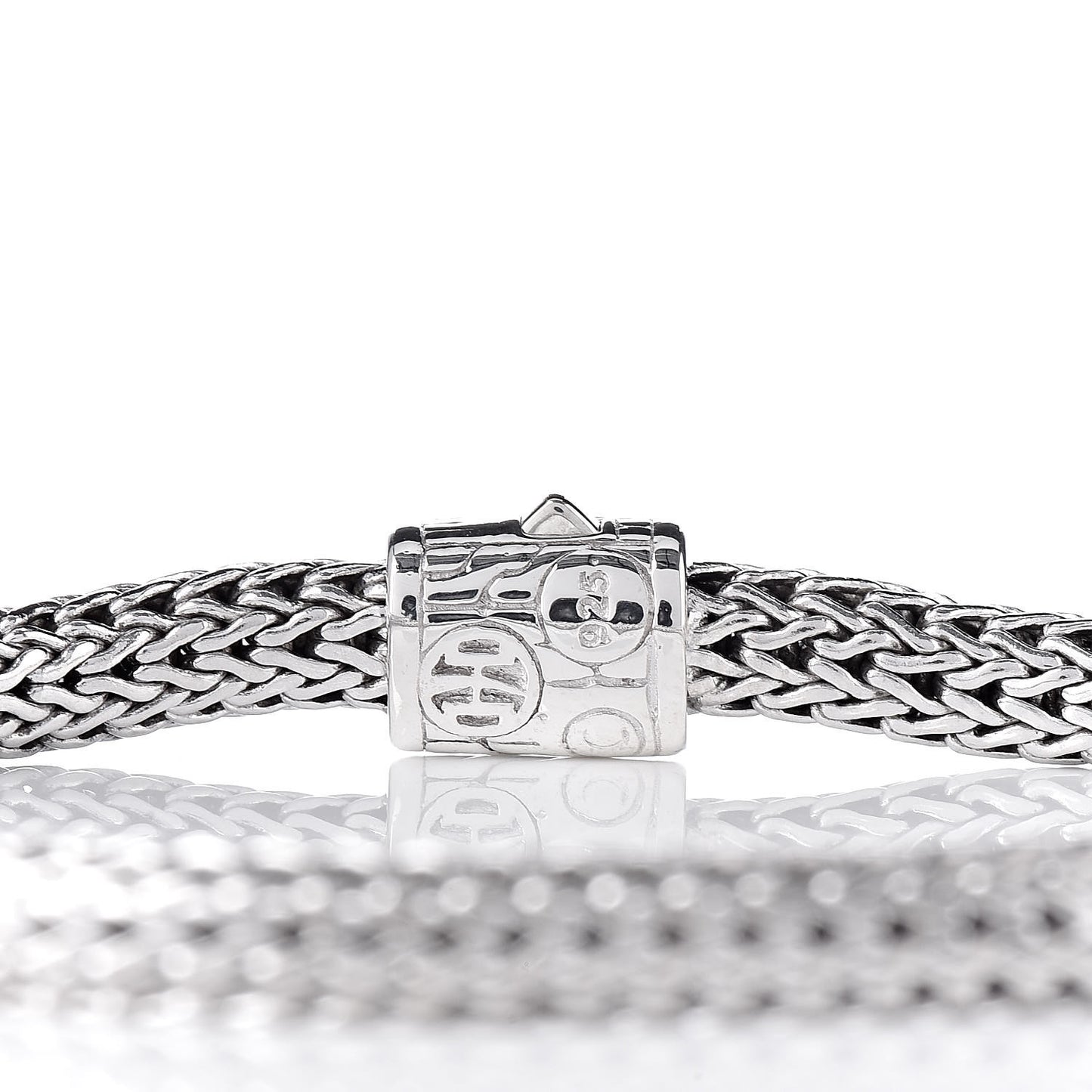 Sterling Silver Pink Spinel 5mm Classic Chain Bracelet M