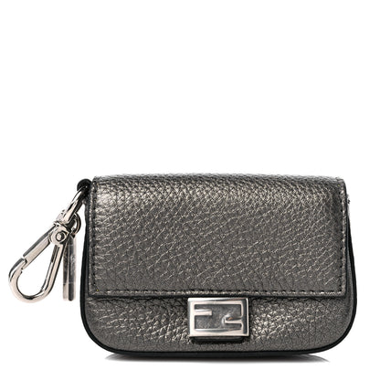 Fendi Cuoio Romano Lux Nano Baguette Charm Graphite 1 of 8