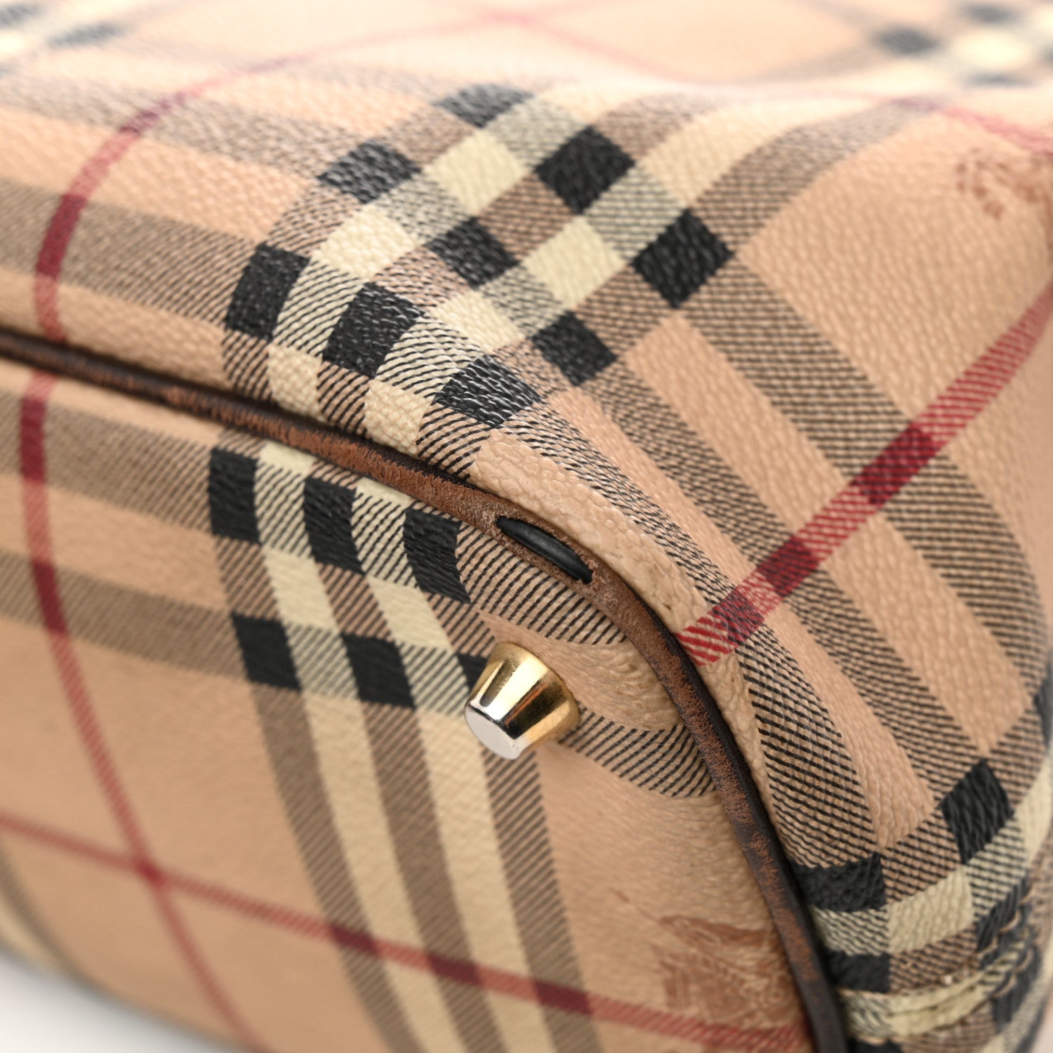 Burberry Haymarket Check Medium Regent Tote Chocolate 12 of 13