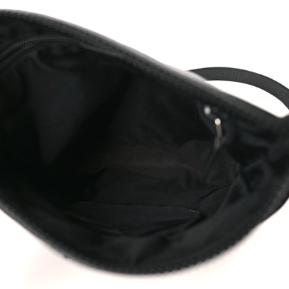 Gucci Nylon Monogram Dollar Calfskin Small Flat Messenger Bag Black 5 of 9