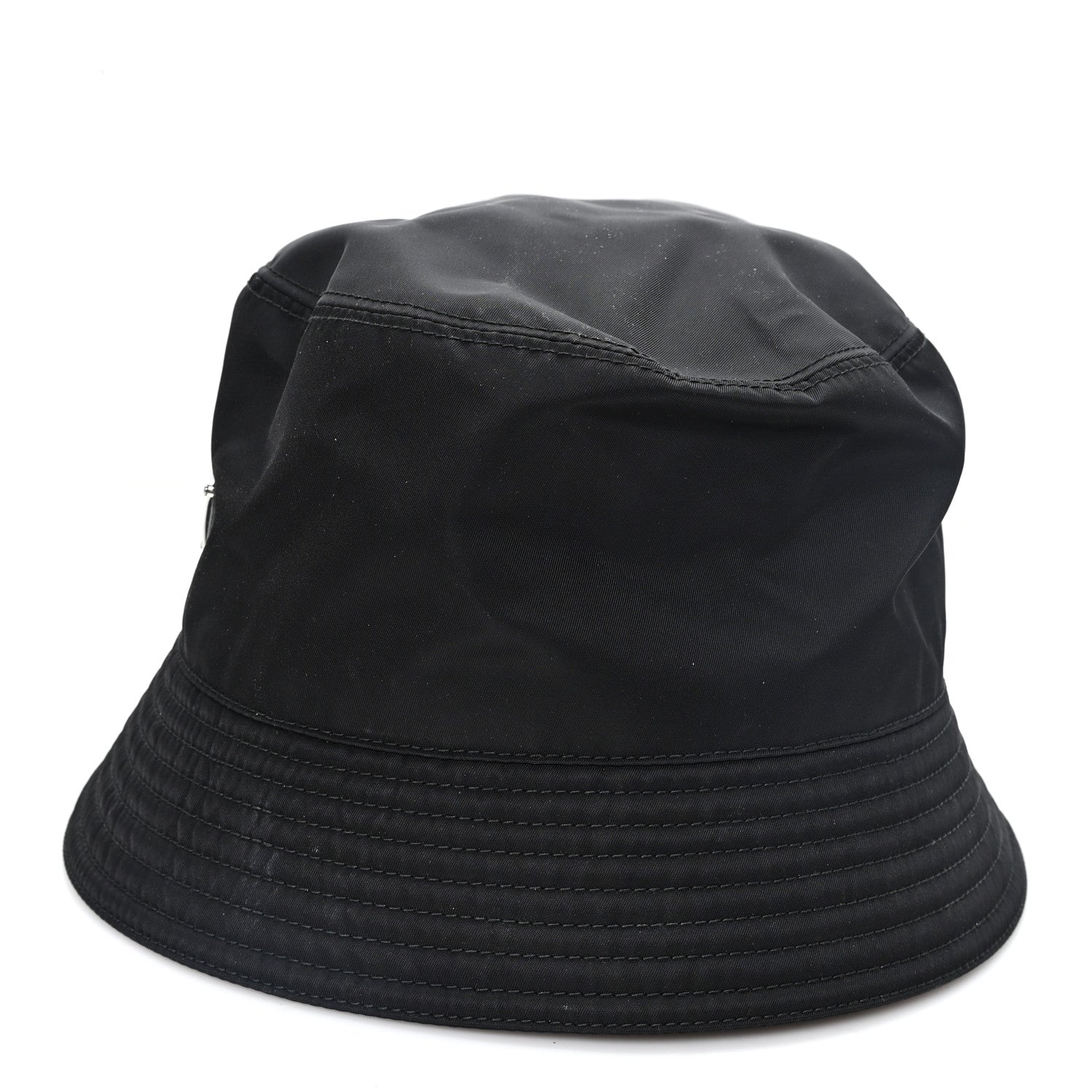 Prada Re-Nylon Metal Triangle Logo Womens Bucket Hat XXL Black 4 of 10