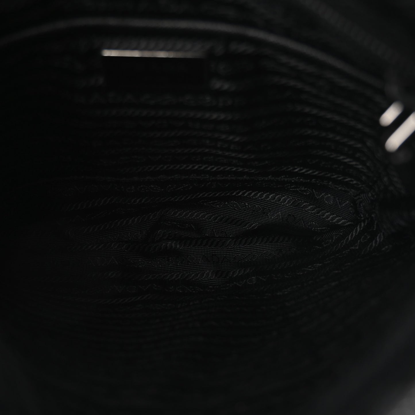 Tessuto Nylon Saffiano Flat Messenger Bag  Black