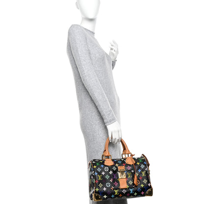 Louis Vuitton Monogram Multicolor Speedy 30 Black 2 of 17