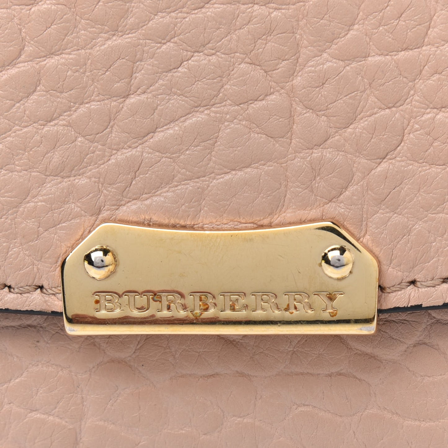 Signature Grain Calfskin Continental Wallet Apricot
