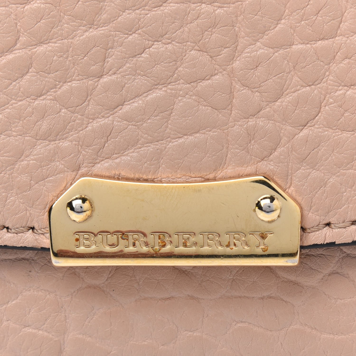 Burberry Signature Grain Calfskin Continental Wallet Apricot 5 of 5