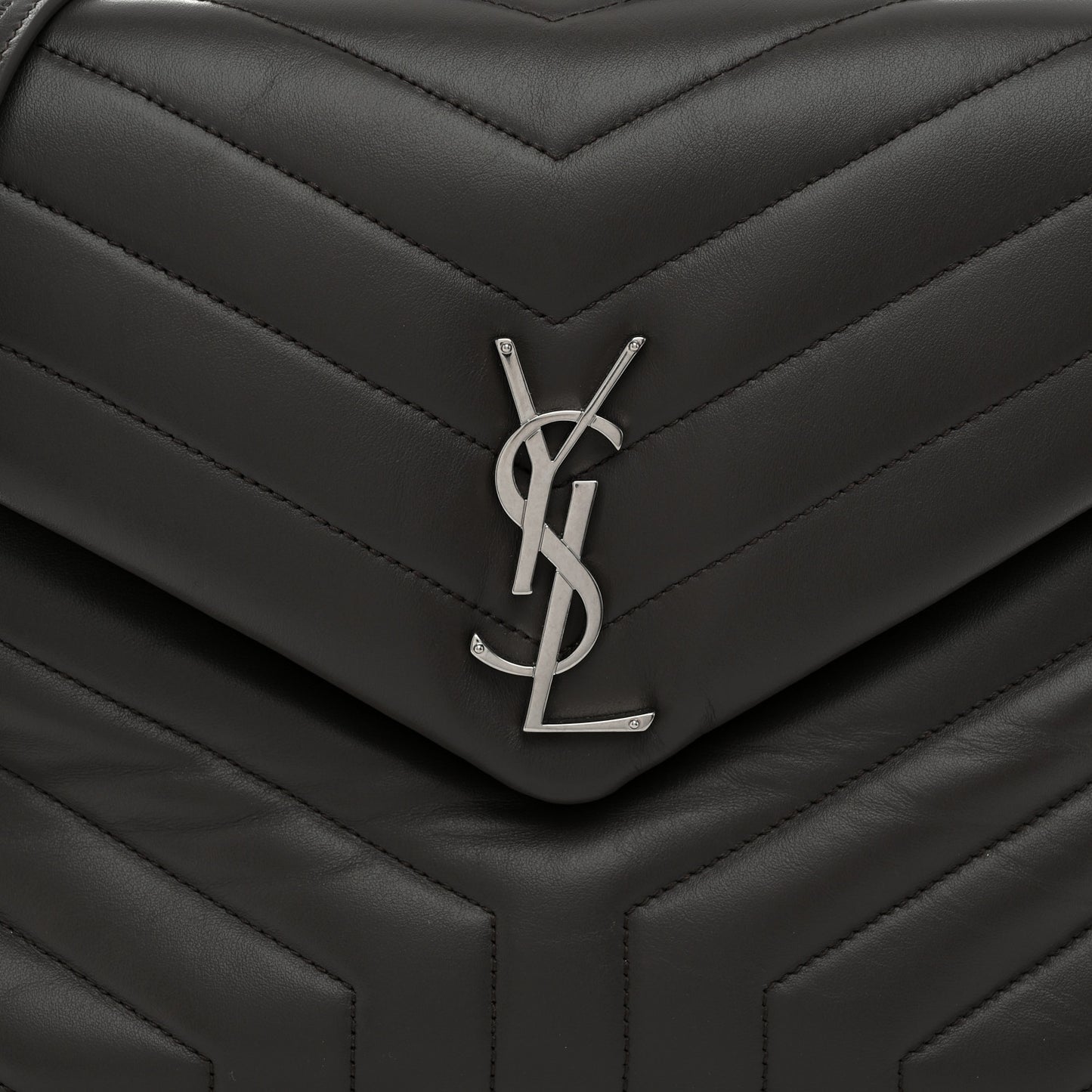 Calfskin Y Quilted Monogram Medium Loulou Chain Satchel Earth