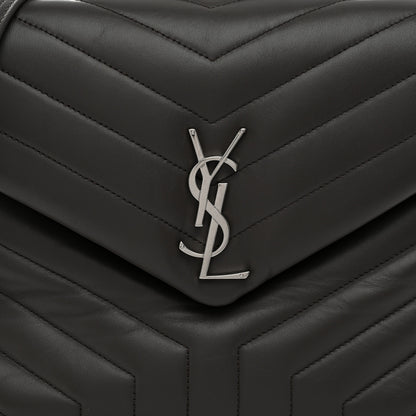 Saint Laurent Calfskin Y Quilted Monogram Medium Loulou Chain Satchel Earth 10 of 12