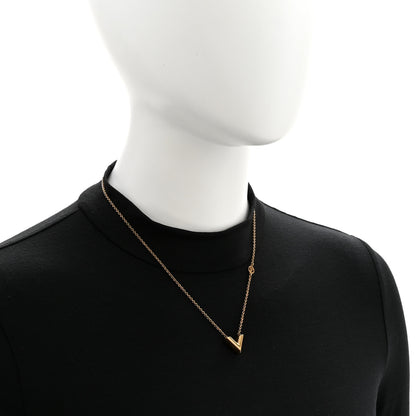 Louis Vuitton Essential V Necklace Gold 2 of 7