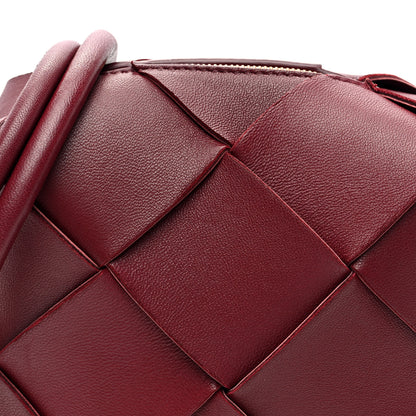 Bottega Veneta Lambskin Maxi Intrecciato Mini Cassette Camera Bag Bordeaux 7 of 9