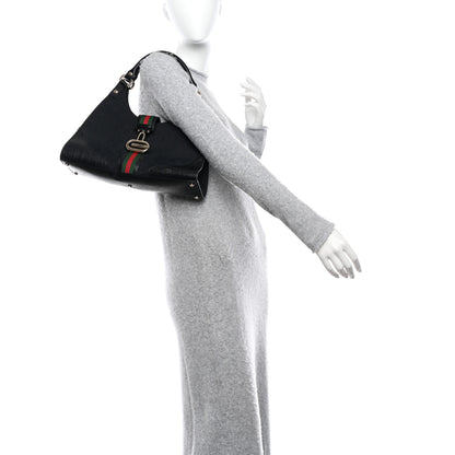 Gucci Monogram Web Junco Shoulder Bag Black 3 of 25