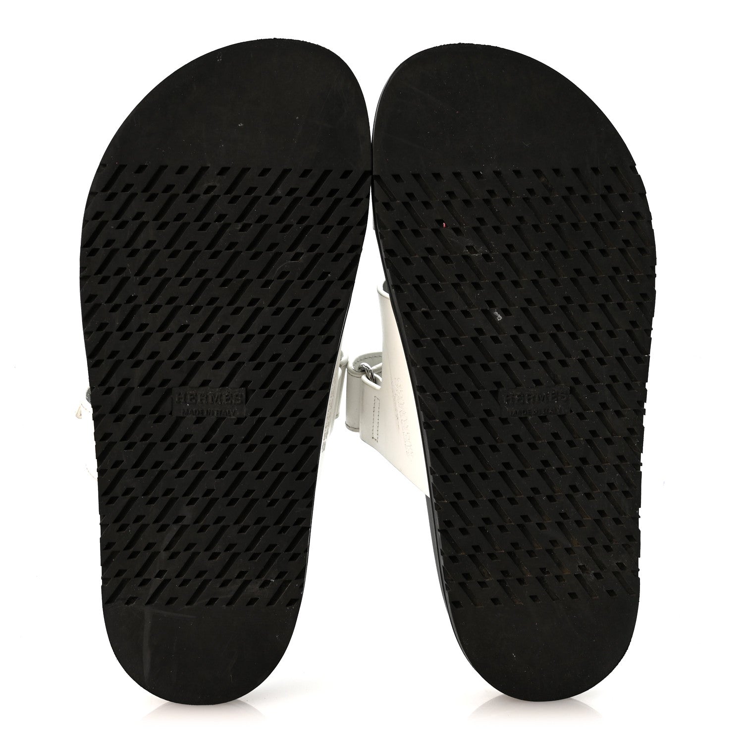 Hermes Calfskin Womens Chypre Sandals 37.5 White 6 of 11
