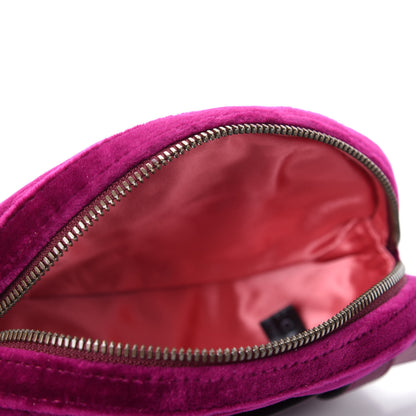 Gucci Velvet Matelasse GG Marmont Belt Bag 85 34 Fuchsia Violet Cyclamen 5 of 10