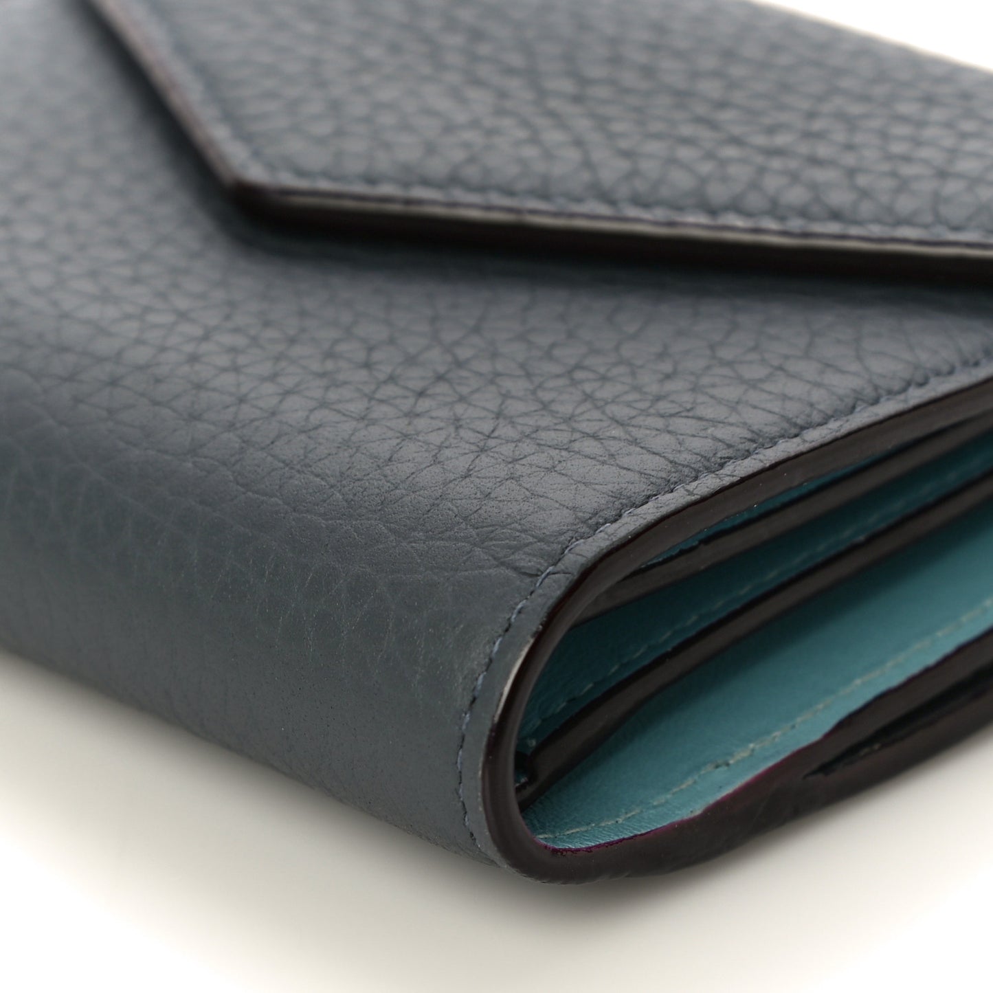 Bullcalf Diorissimo Medium Envelope Wallet Grey Blue