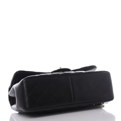 Chanel Lambskin Quilted Jumbo Double Flap Black 3 of 11