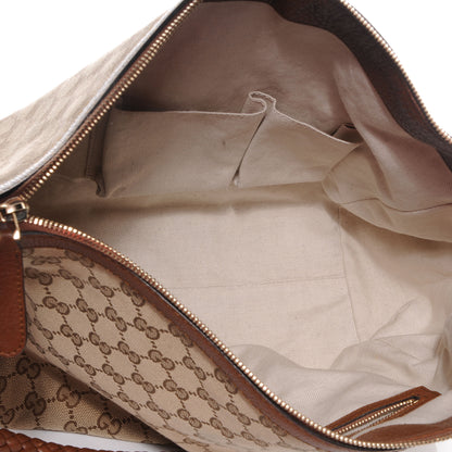 Gucci Monogram Cellarius Calfskin Medium Bella Hobo Beige Ebony Cuir 5 of 7