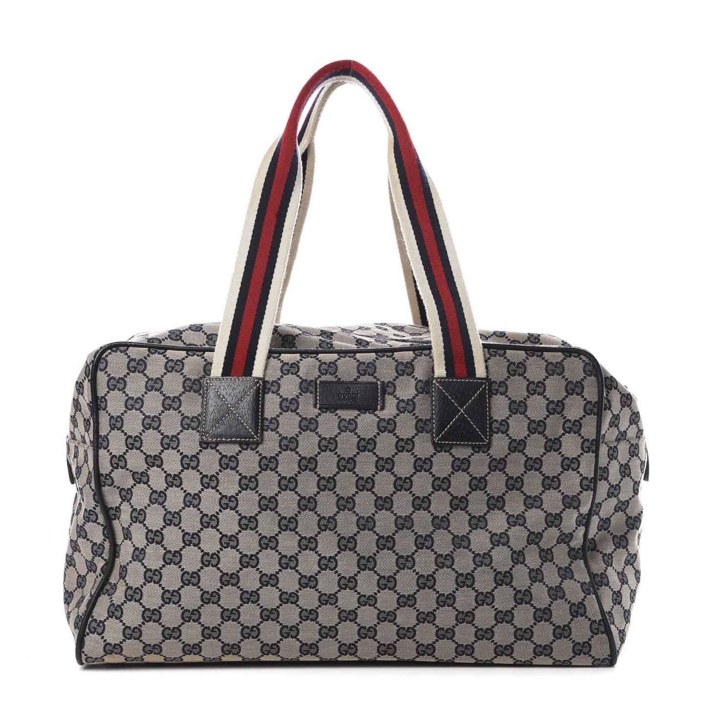 GG Monogram Web Medium Collapsable Carry On Duffle Navy