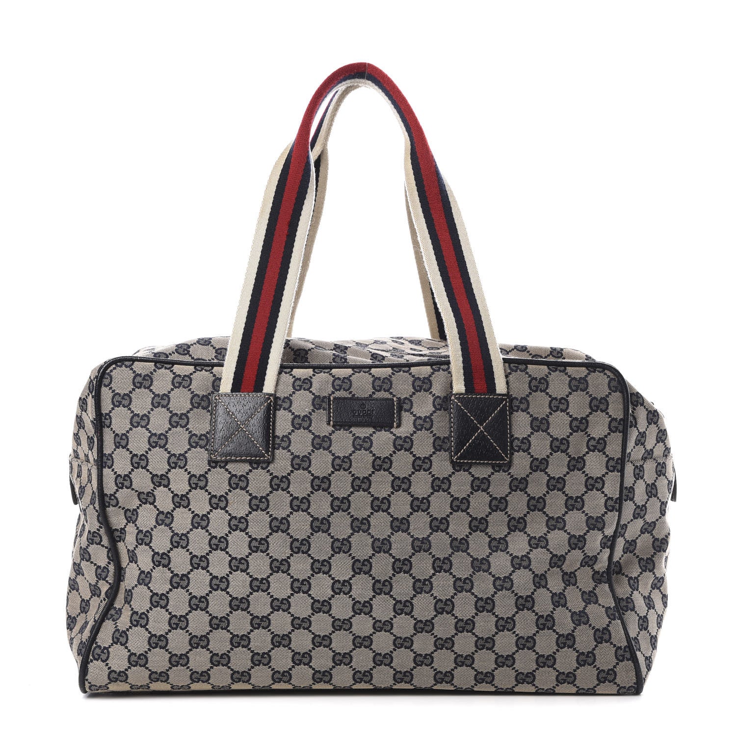 Gucci GG Monogram Web Medium Collapsable Carry On Duffle Navy 1 of 12