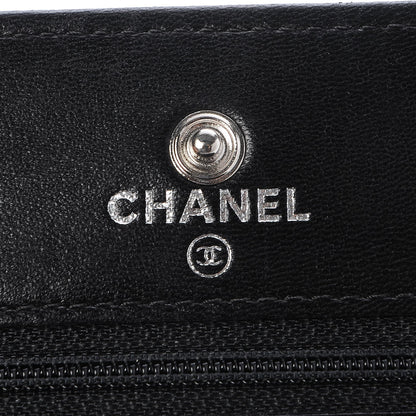 Chanel Lambskin Quilted Wallet On Chain WOC Black 6 of 10