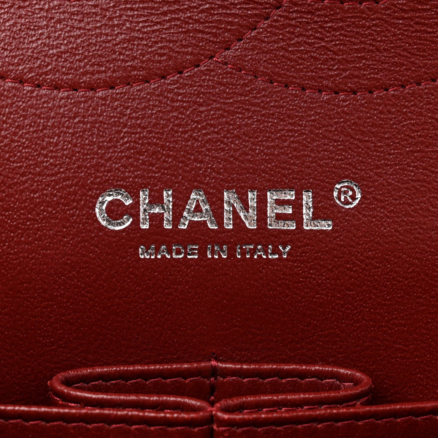 Caviar Quilted Jumbo Double Flap Dark Red