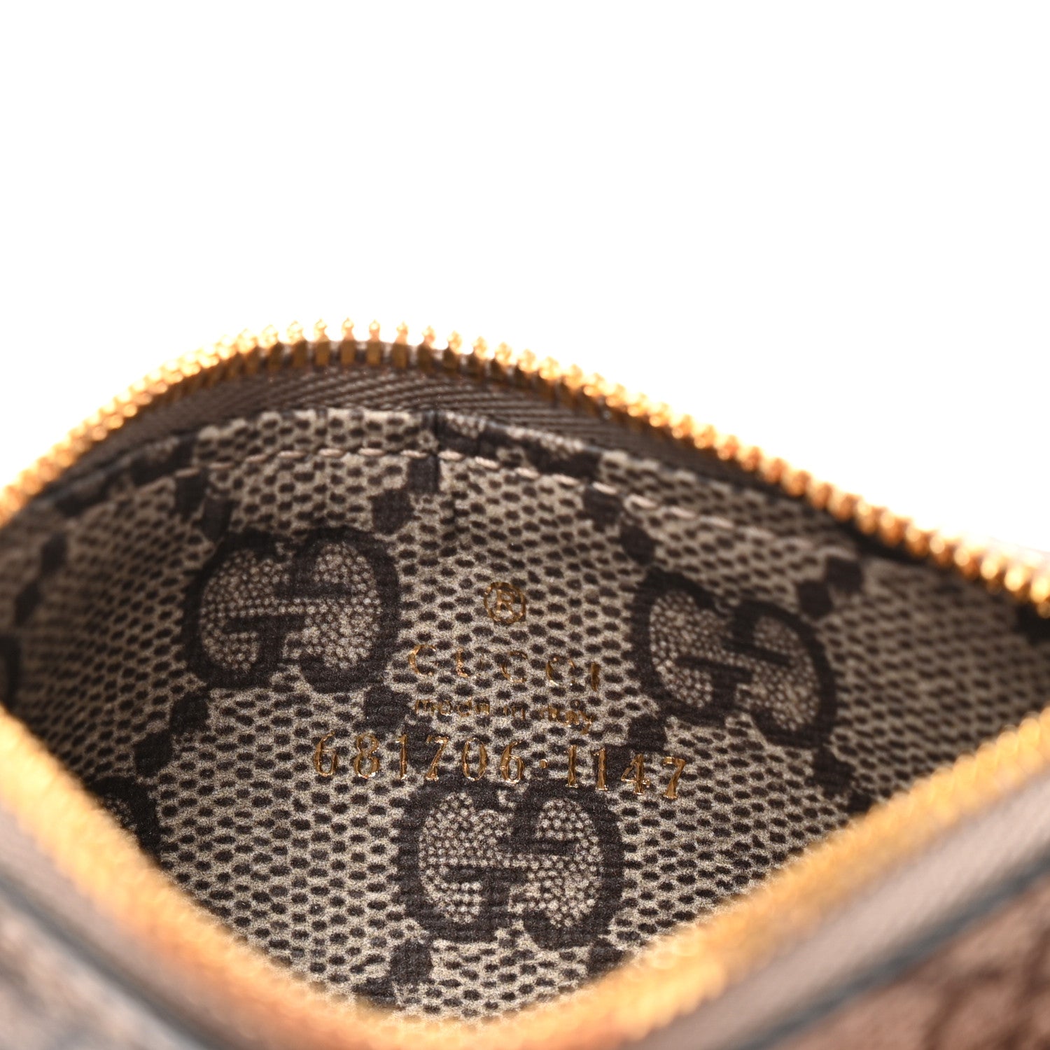 Gucci X BALENCIAGA GG Supreme Monogram Logo Card Case With Strap Beige Ebony 6 of 6