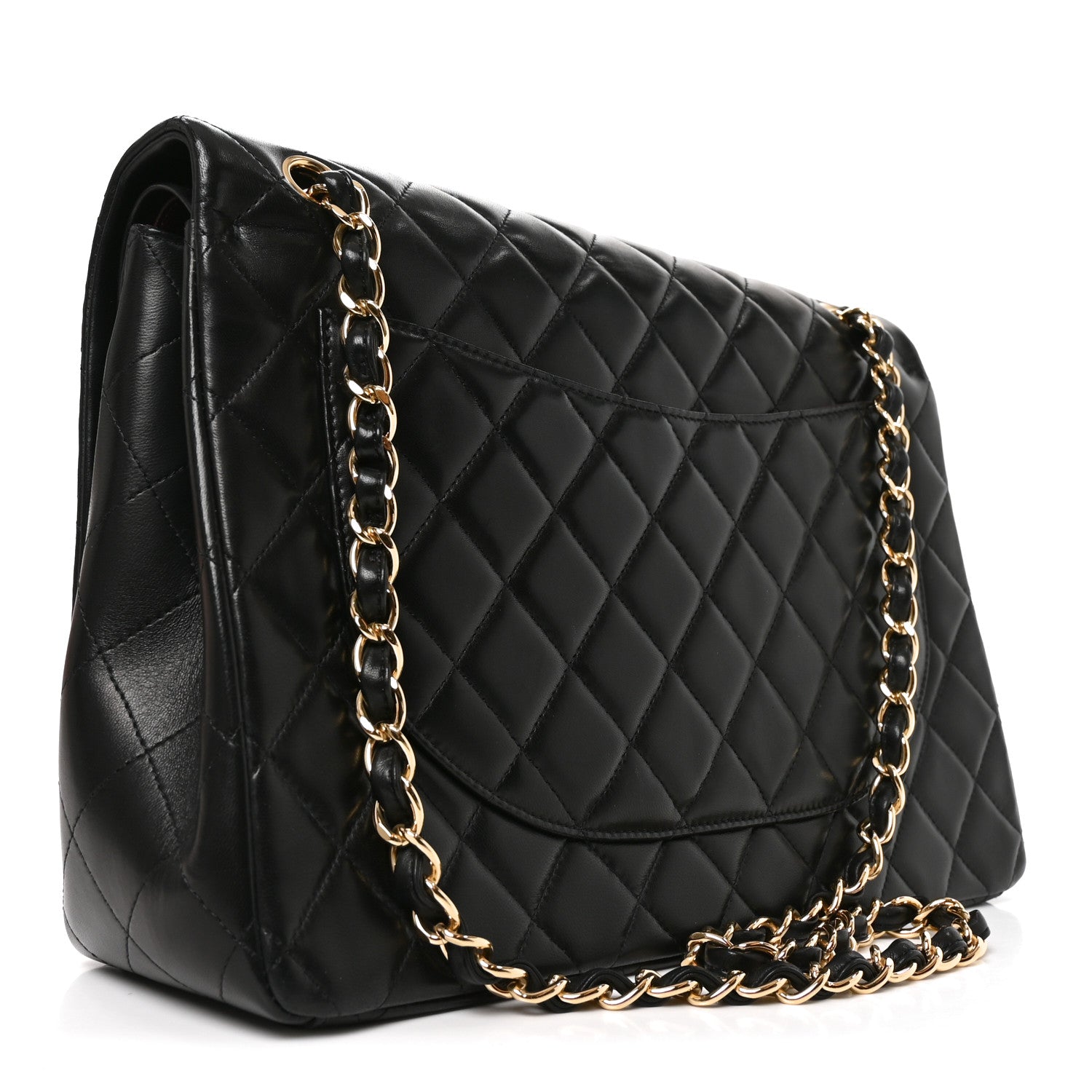 Chanel Lambskin Quilted Maxi Double Flap Black 3 of 10