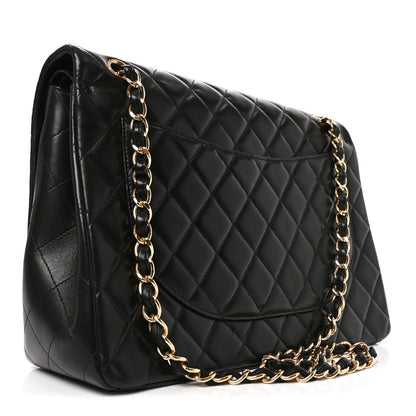 Chanel Lambskin Quilted Maxi Double Flap Black 3 of 10
