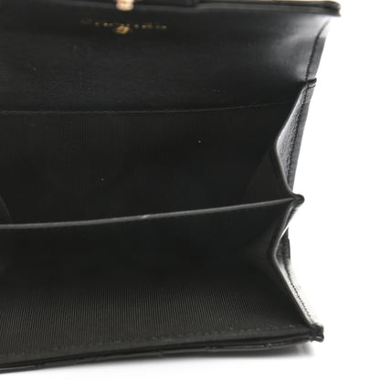 Chanel Patent Quilted Flap Card Holder Wallet Black 5 of 8