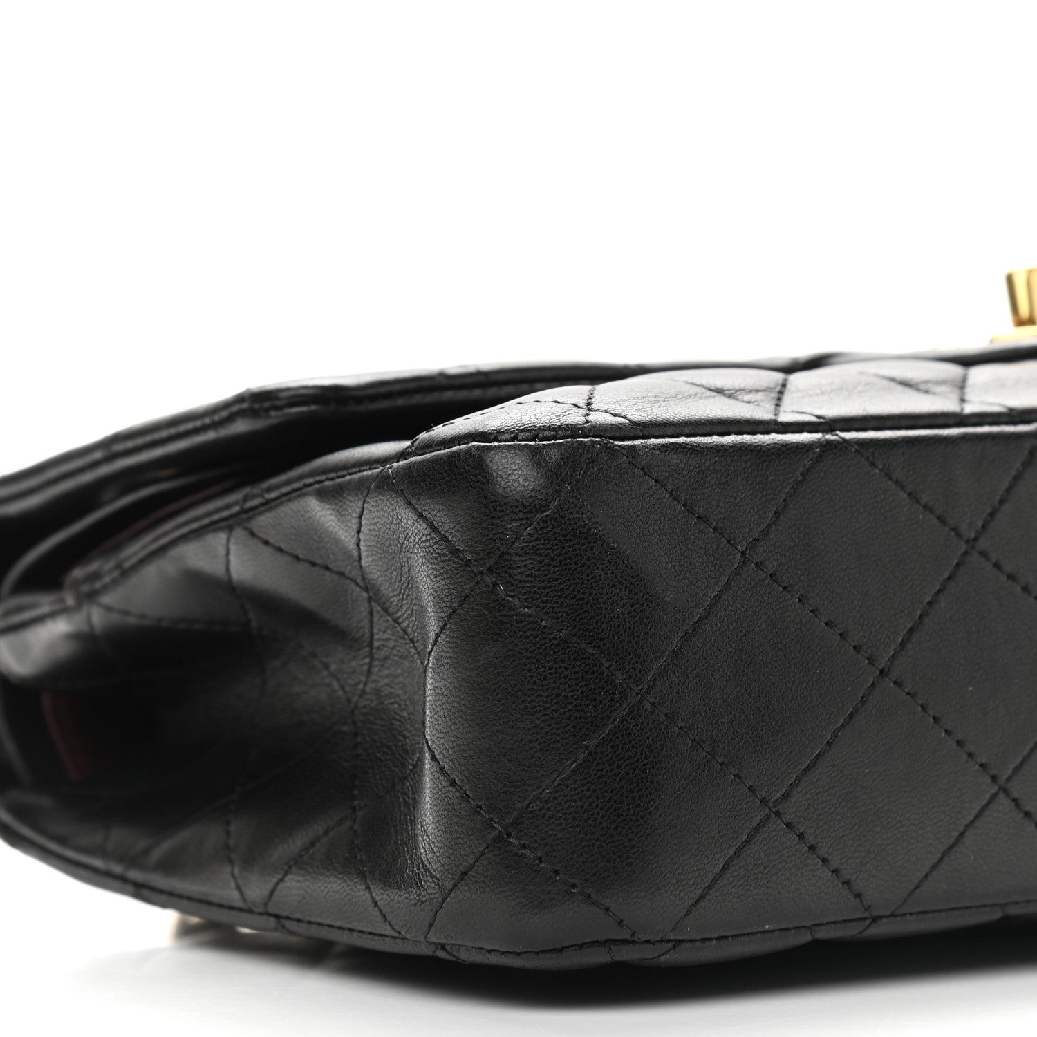 Chanel Lambskin Quilted Medium Double Flap Black 12 of 13