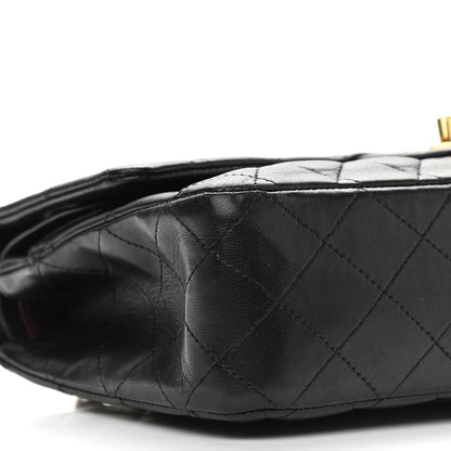 Chanel Lambskin Quilted Medium Double Flap Black 12 of 13