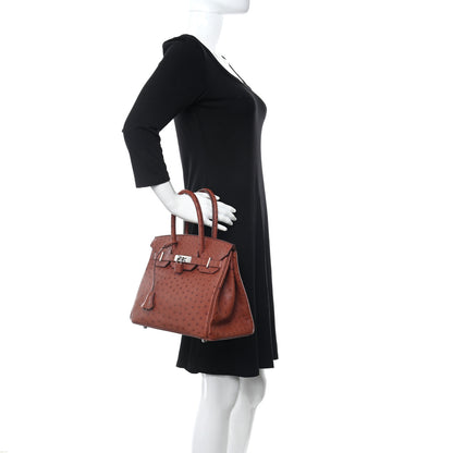 Hermes Ostrich Birkin 30 Brique 2 of 10