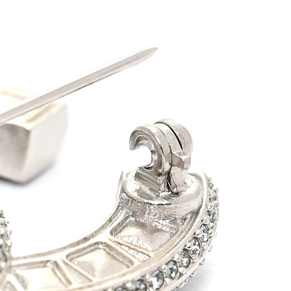 Chanel Baguette Crystal CC Brooch Silver Black 4 of 5