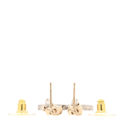 Chanel Metal Crystal CC Chain Drop Earrings Gold 3 of 5