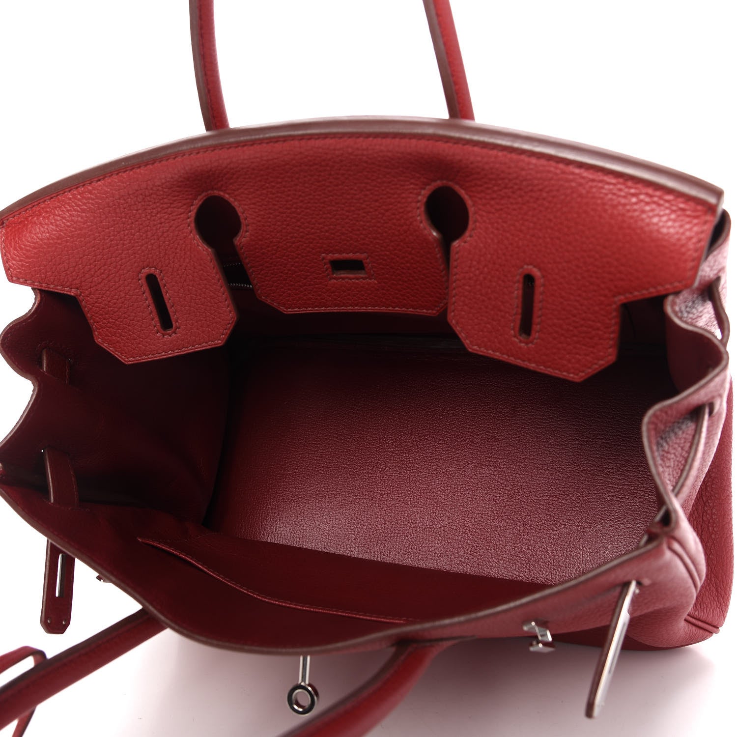Hermes Taurillon Clemence Birkin 30 Rouge Garance 5 of 10