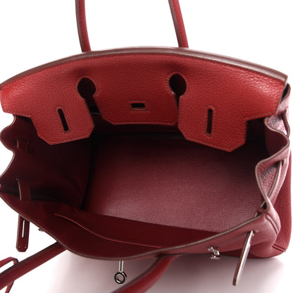 Hermes Taurillon Clemence Birkin 30 Rouge Garance 5 of 10